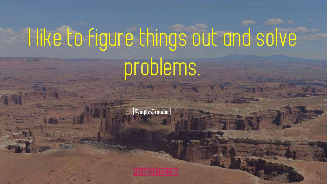 Temple Grandin Quotes: I like to figure things