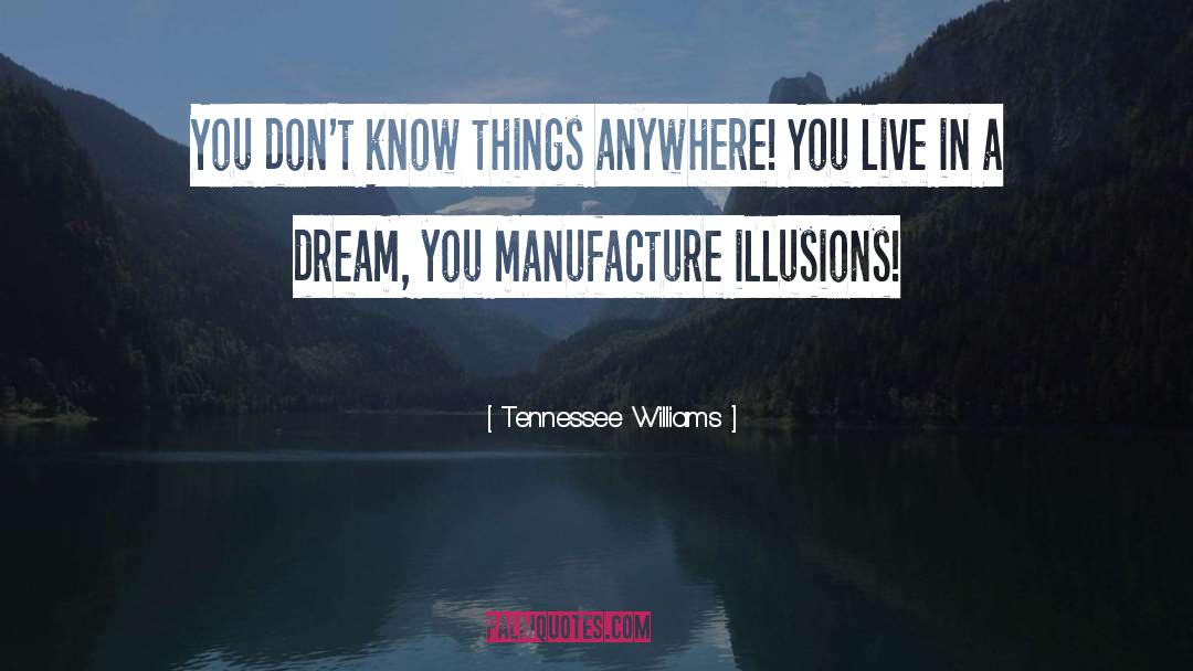 Tennessee Williams Quotes: You don't know things anywhere!