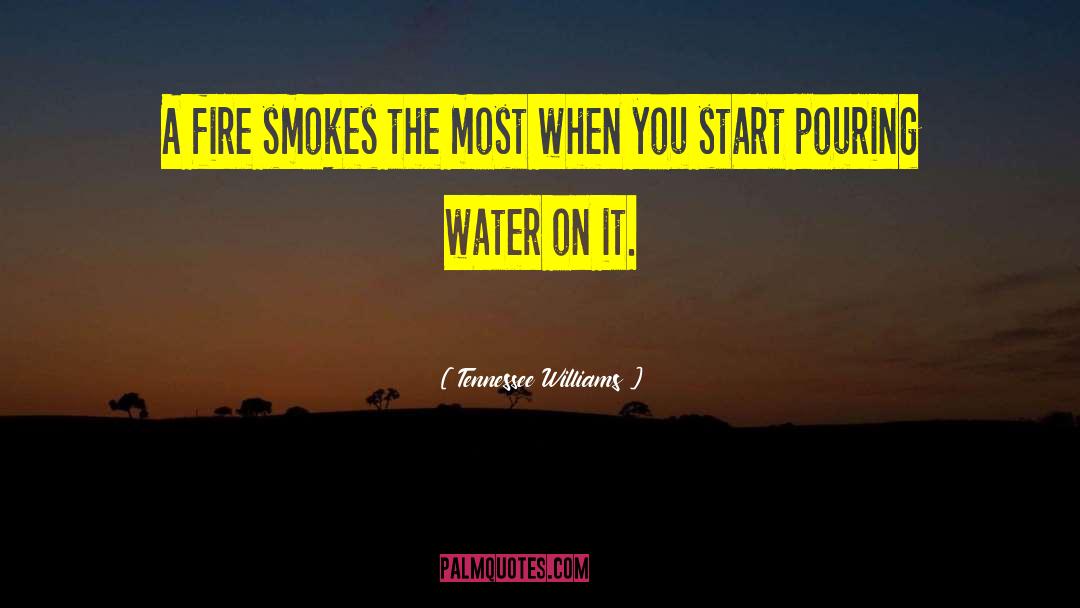 Tennessee Williams Quotes: A fire smokes the most