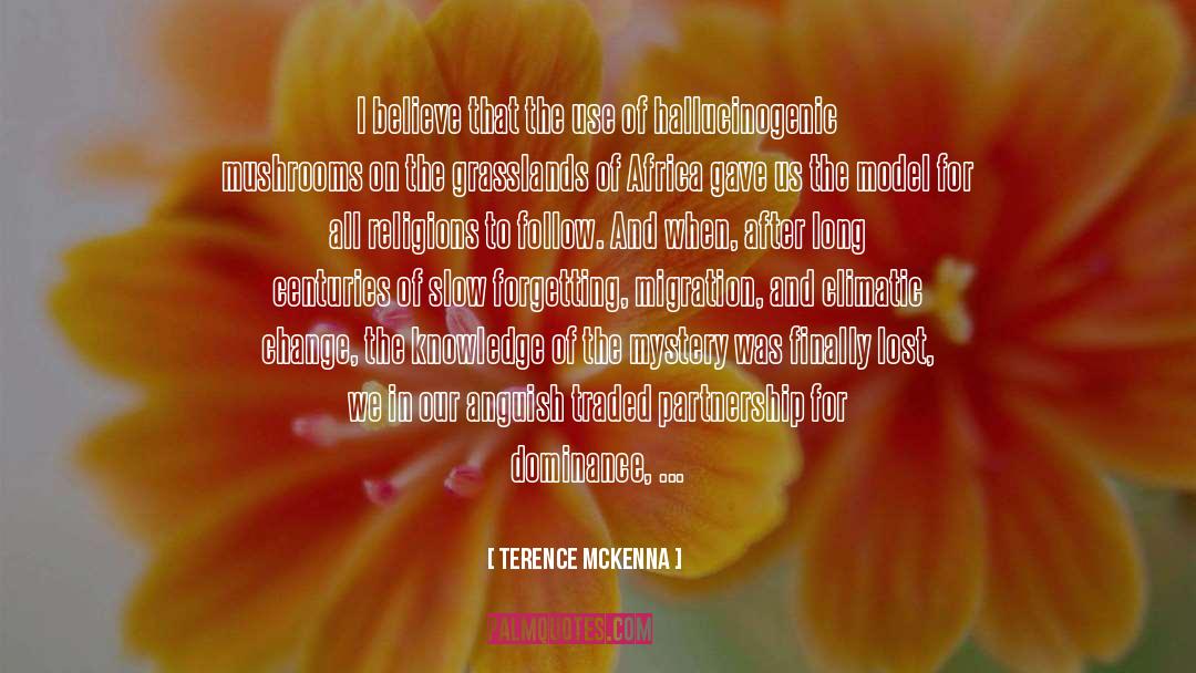 Terence McKenna Quotes: I believe that the use