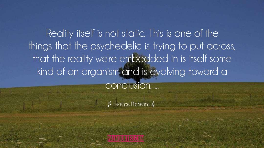 Terence McKenna Quotes: Reality itself is not static.