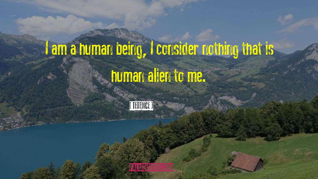 Terence Quotes: I am a human being,