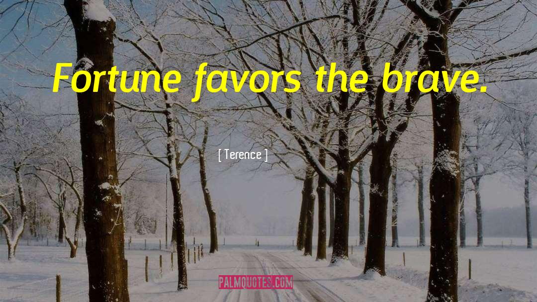 Terence Quotes: Fortune favors the brave.