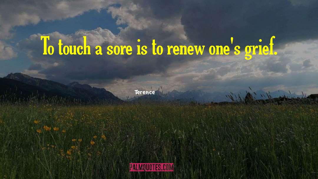 Terence Quotes: To touch a sore is