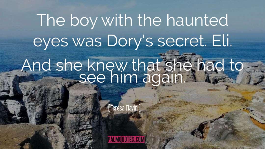 Teresa Flavin Quotes: The boy with the haunted