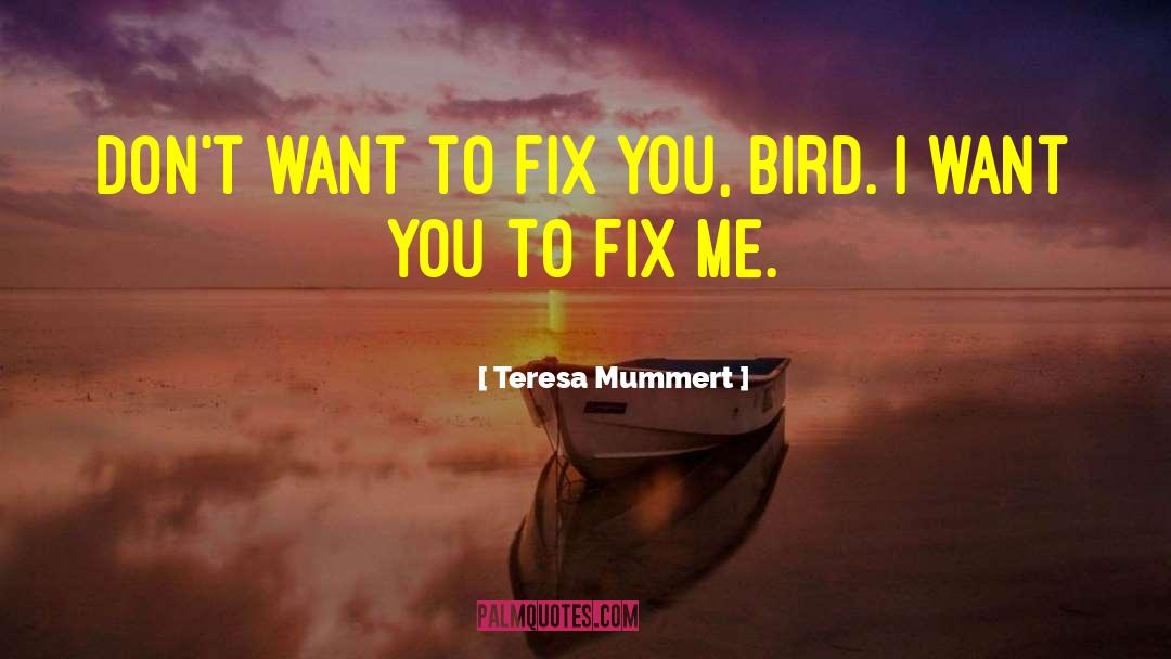 Teresa Mummert Quotes: Don't want to fix you,