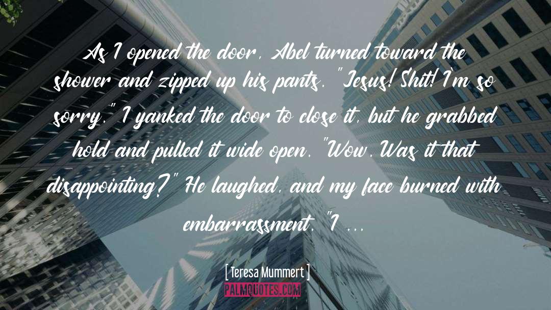 Teresa Mummert Quotes: As I opened the door,