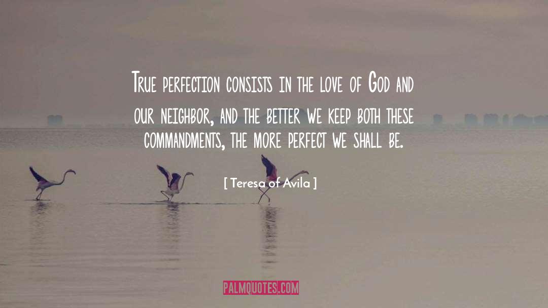 Teresa Of Avila Quotes: True perfection consists in the