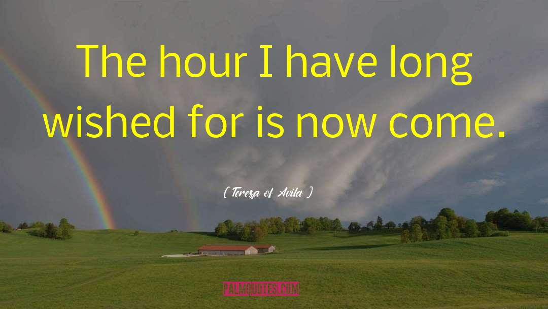 Teresa Of Avila Quotes: The hour I have long