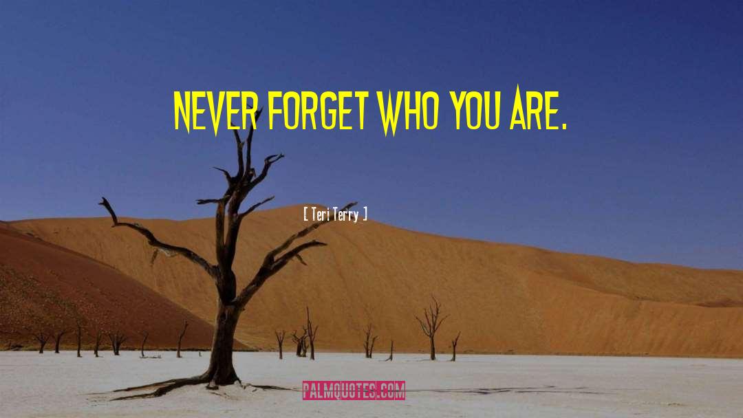 Teri Terry Quotes: Never forget who you are.