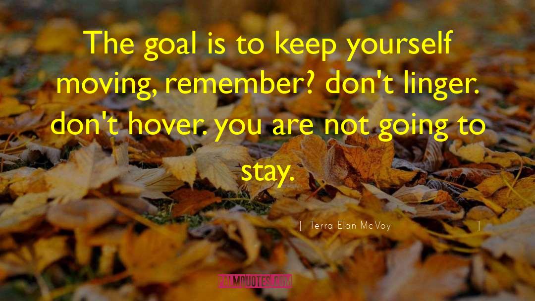 Terra Elan McVoy Quotes: The goal is to keep