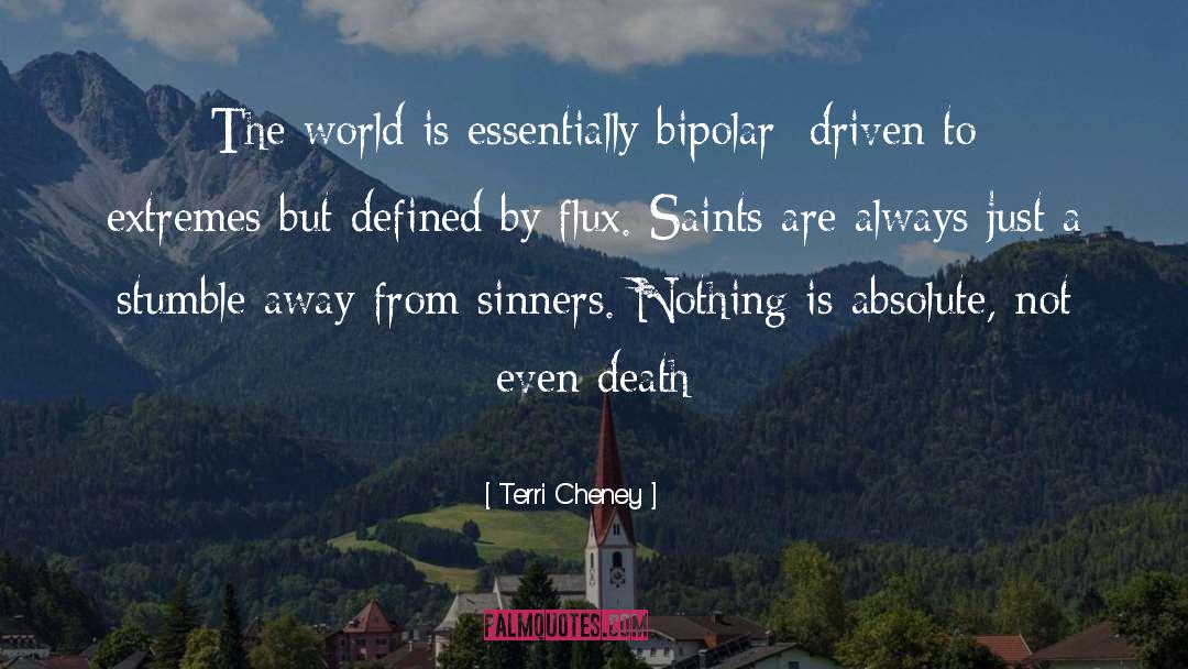 Terri Cheney Quotes: The world is essentially bipolar: