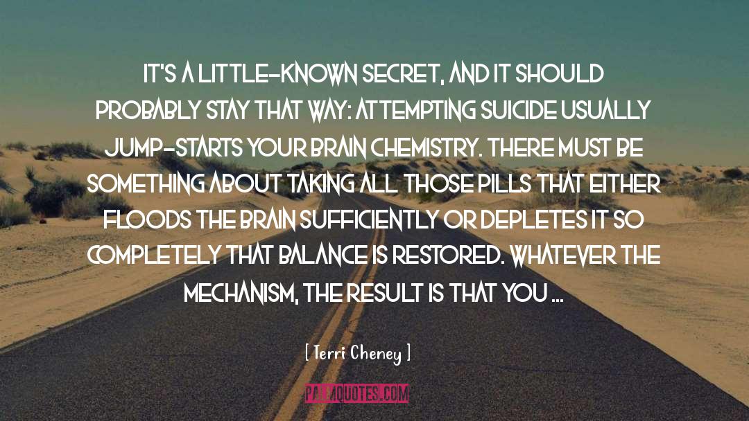 Terri Cheney Quotes: It's a little-known secret, and