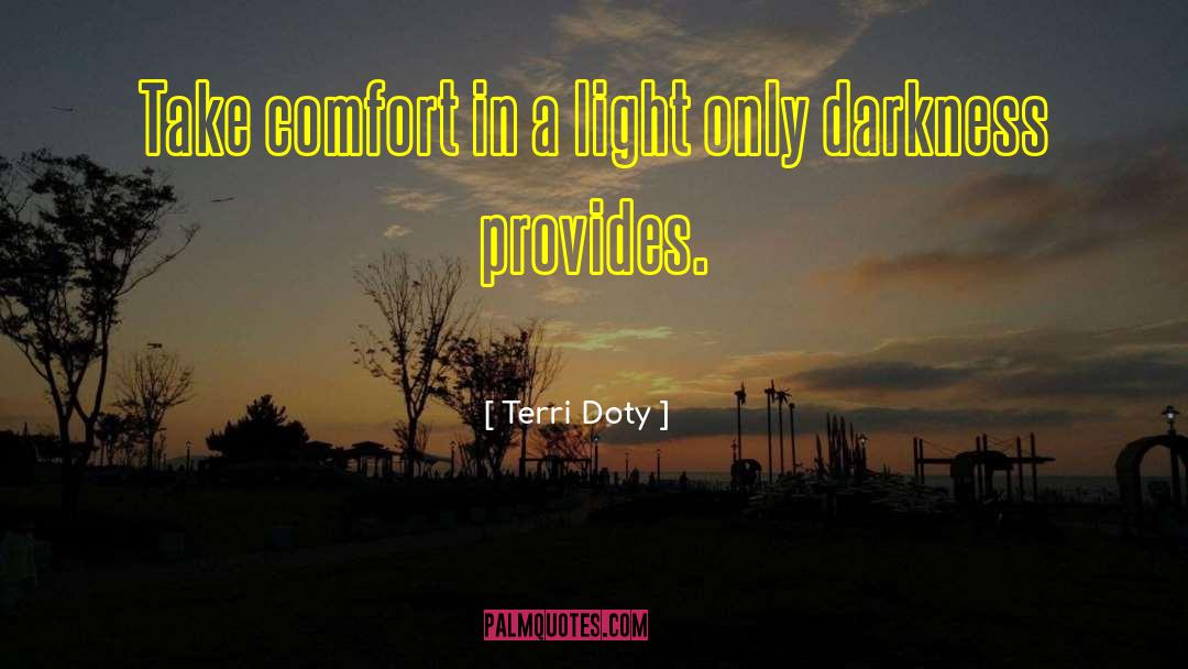 Terri Doty Quotes: Take comfort in a light