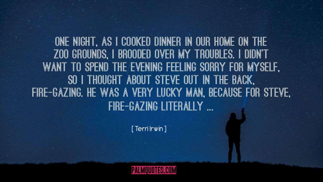 Terri Irwin Quotes: One night, as I cooked