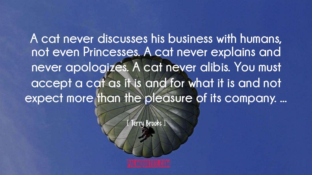 Terry Brooks Quotes: A cat never discusses his