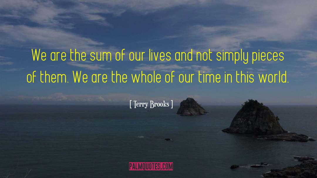 Terry Brooks Quotes: We are the sum of