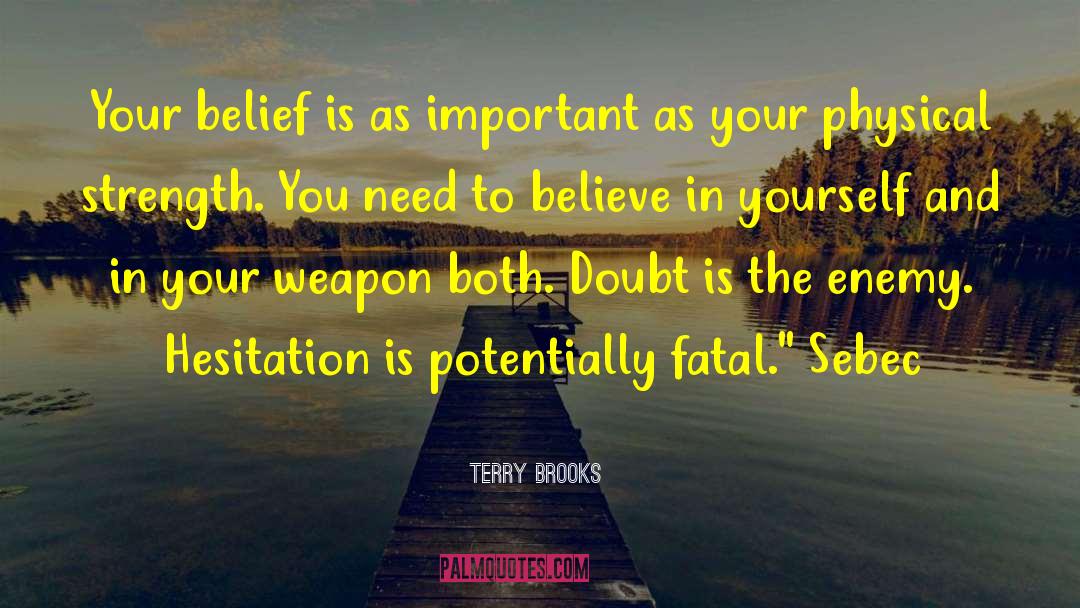 Terry Brooks Quotes: Your belief is as important
