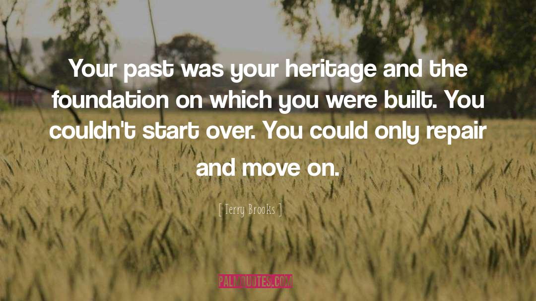 Terry Brooks Quotes: Your past was your heritage