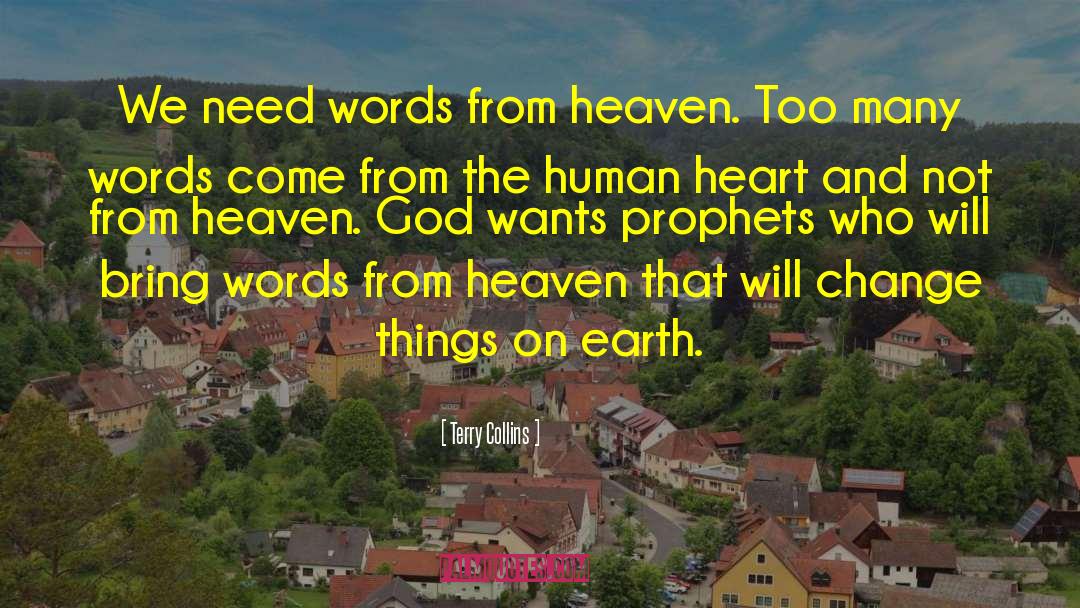 Terry Collins Quotes: We need words from heaven.