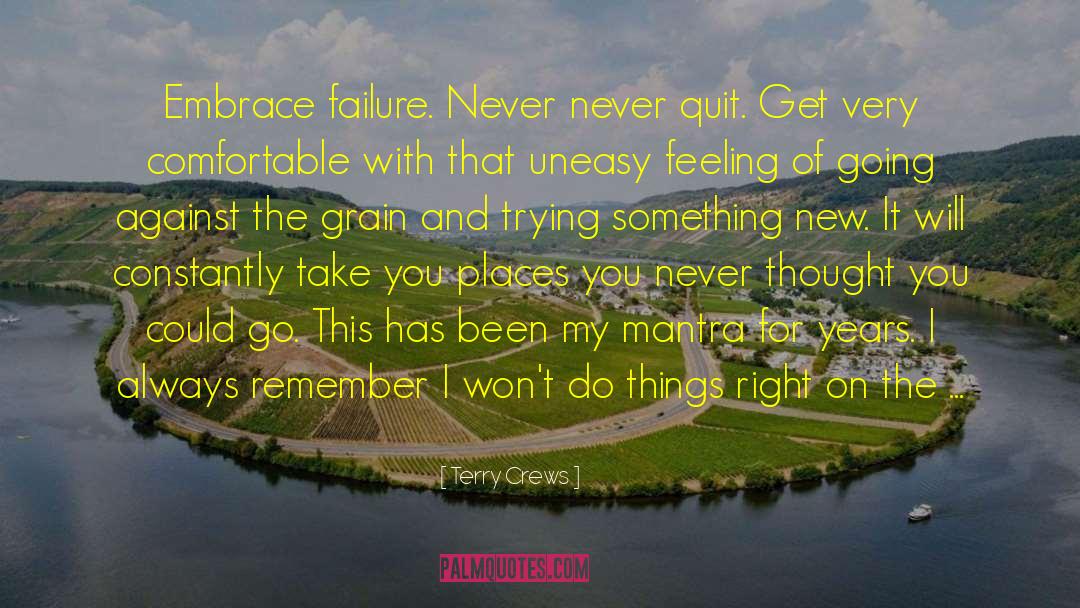 Terry Crews Quotes: Embrace failure. Never never quit.