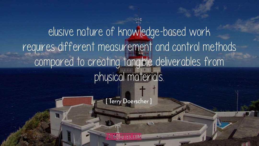 Terry Doerscher Quotes: elusive nature of knowledge-based work