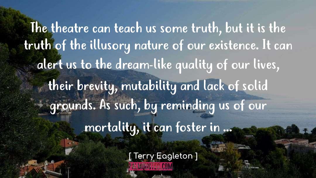 Terry Eagleton Quotes: The theatre can teach us
