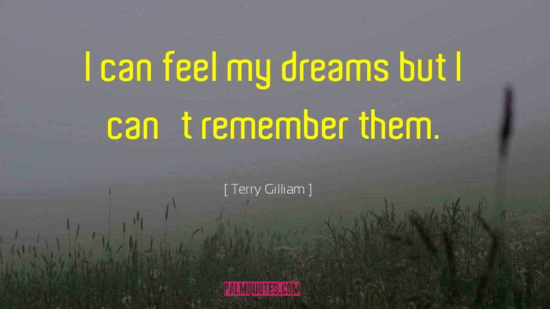 Terry Gilliam Quotes: I can feel my dreams