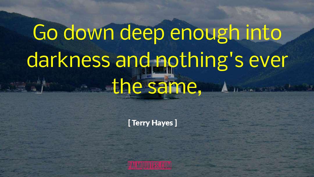 Terry Hayes Quotes: Go down deep enough into