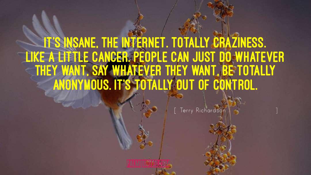 Terry Richardson Quotes: It's insane, the Internet. Totally