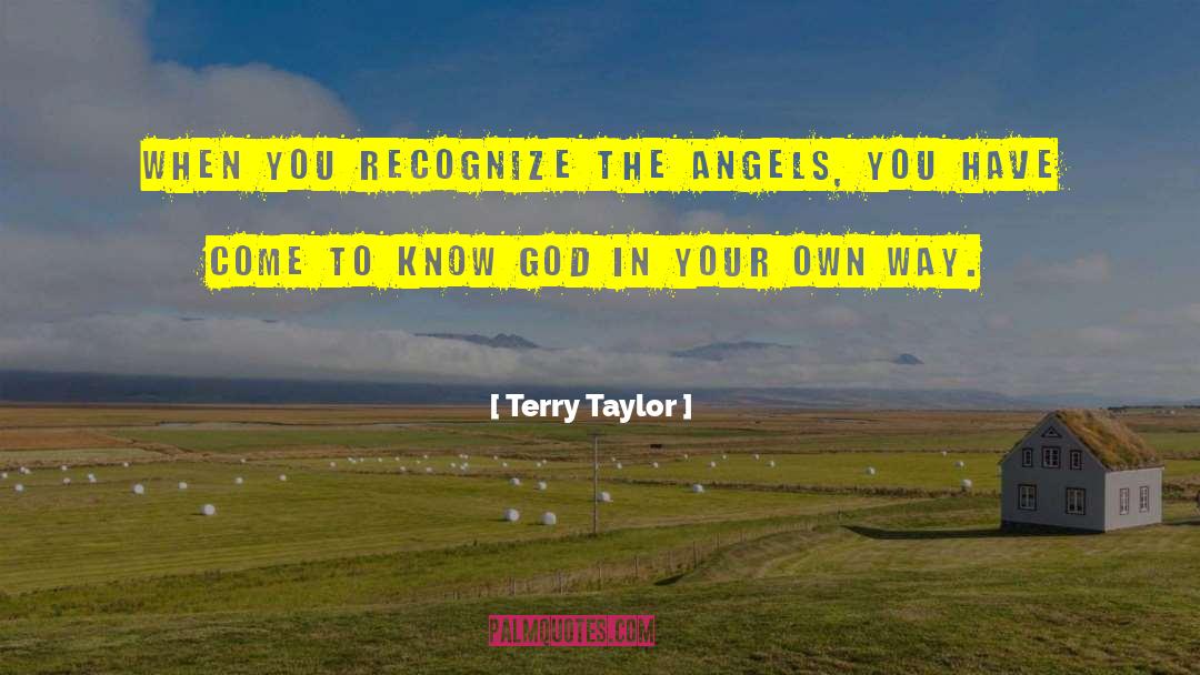 Terry Taylor Quotes: When you recognize the angels,