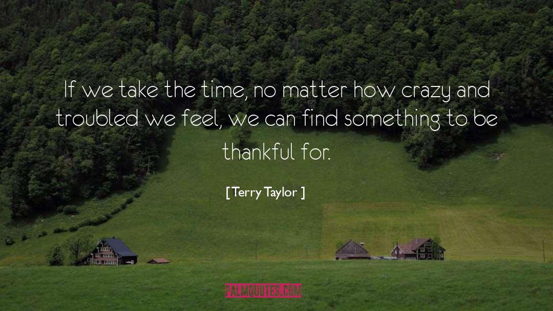 Terry Taylor Quotes: If we take the time,