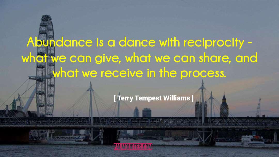 Terry Tempest Williams Quotes: Abundance is a dance with