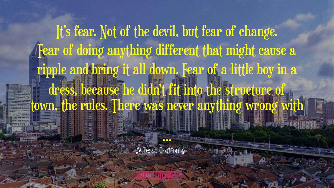 Tessa Gratton Quotes: It's fear. Not of the