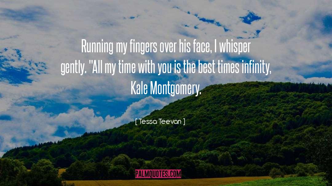 Tessa Teevan Quotes: Running my fingers over his