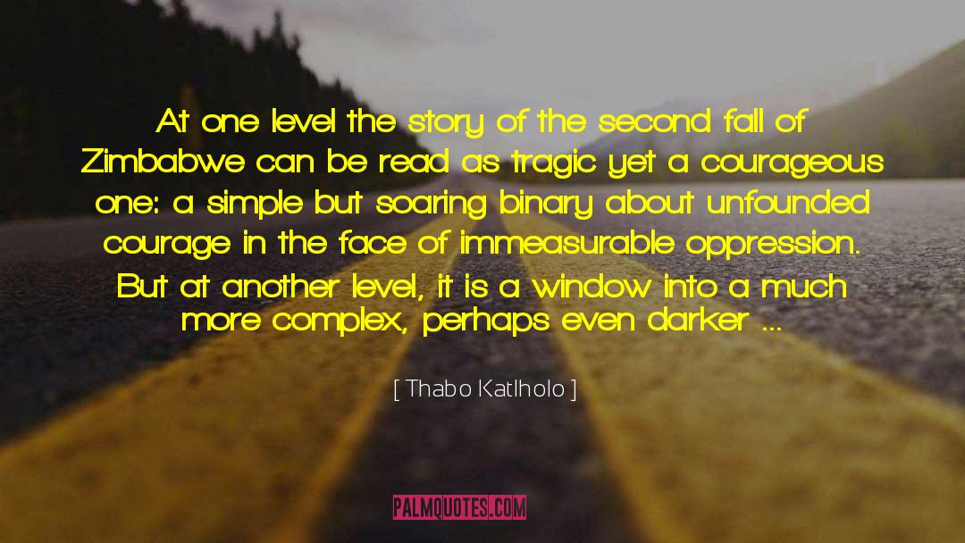 Thabo Katlholo Quotes: At one level the story