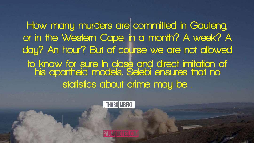 Thabo Mbeki Quotes: How many murders are committed