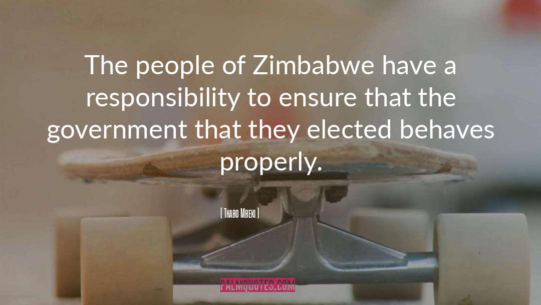 Thabo Mbeki Quotes: The people of Zimbabwe have