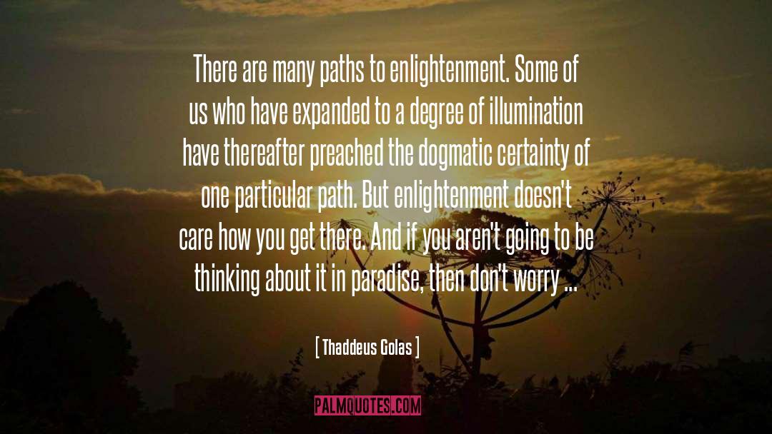 Thaddeus Golas Quotes: There are many paths to