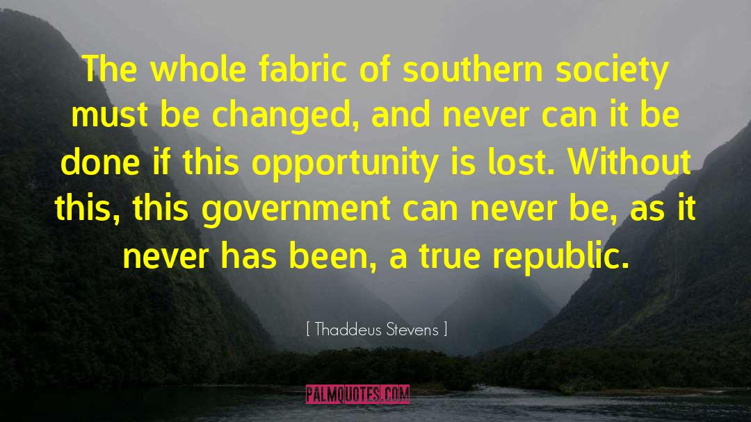Thaddeus Stevens Quotes: The whole fabric of southern