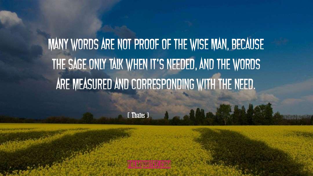 Thales Quotes: Many words are not proof