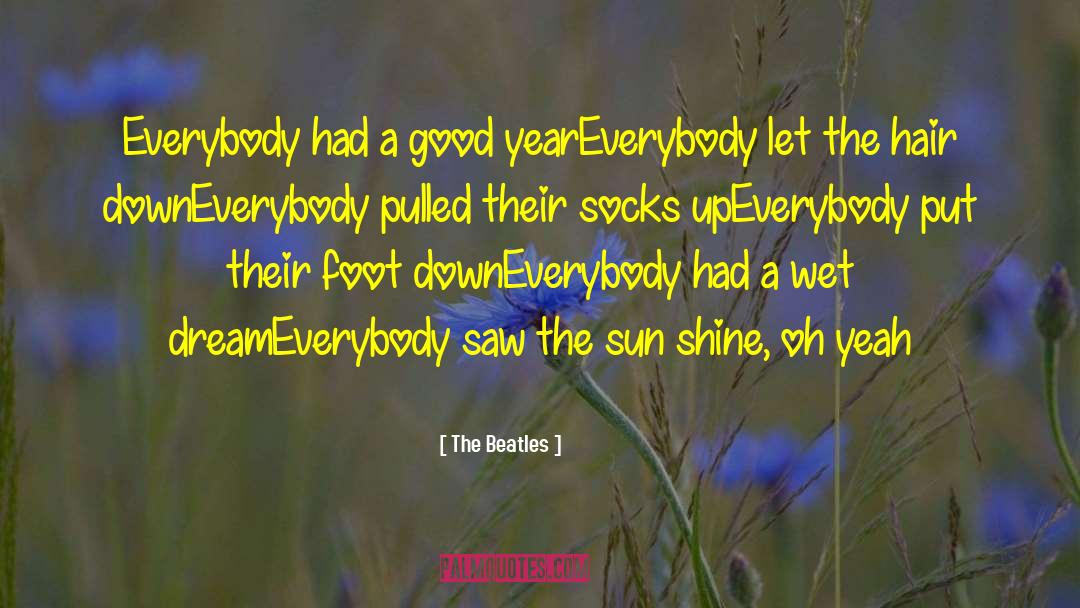The Beatles Quotes: Everybody had a good year<br
