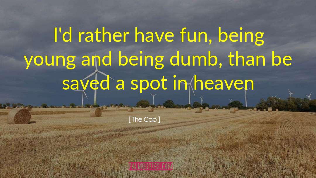 The Cab Quotes: I'd rather have fun, being