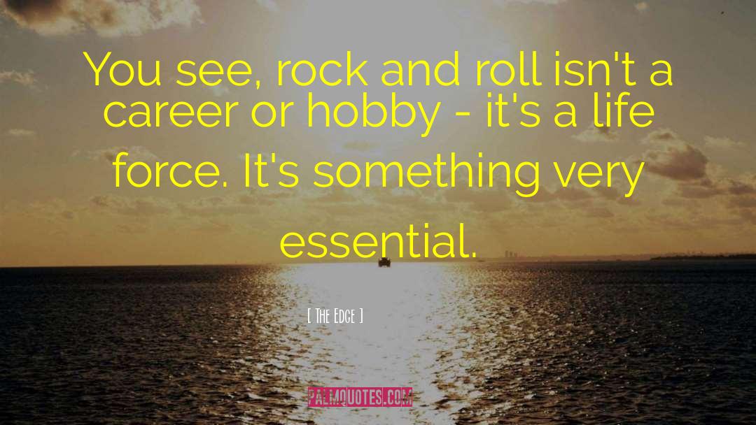 The Edge Quotes: You see, rock and roll