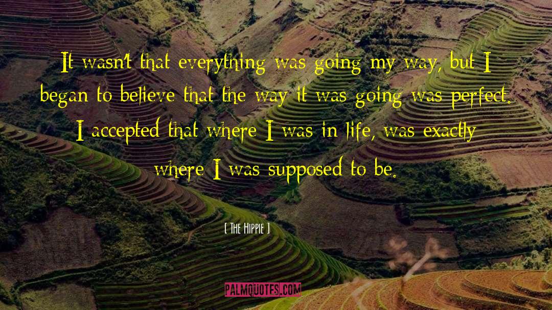 The Hippie Quotes: It wasn't that everything was