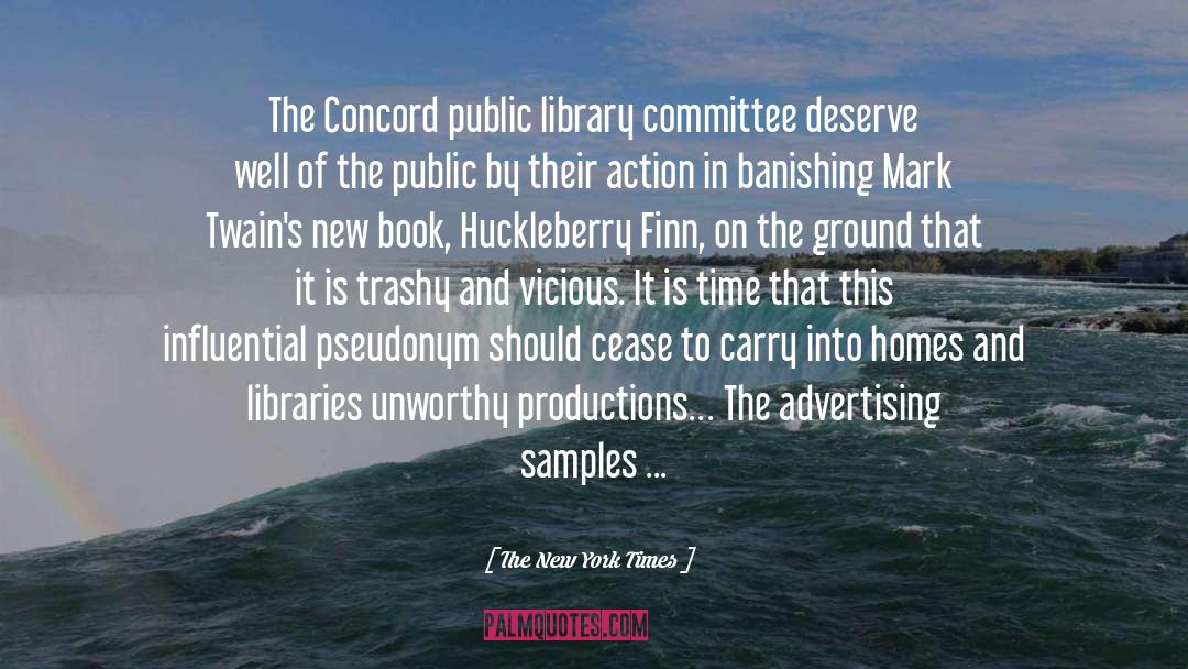 The New York Times Quotes: The Concord public library committee