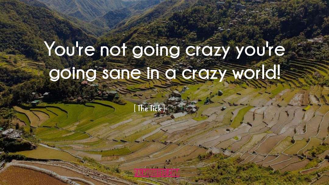 The Tick Quotes: You're not going crazy you're
