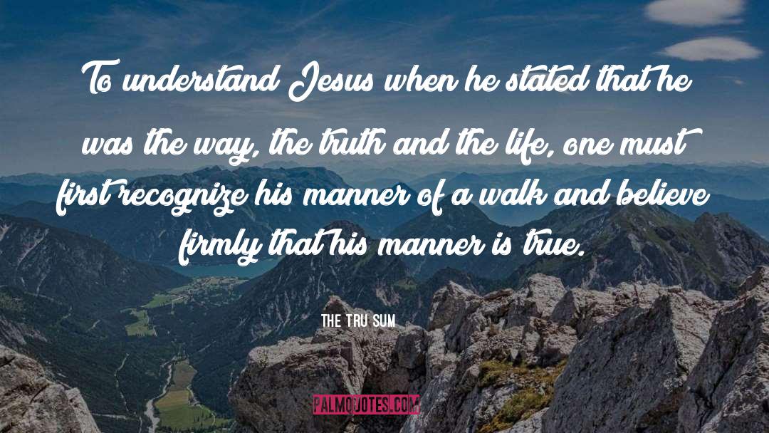 The Tru Sum Quotes: To understand Jesus when he