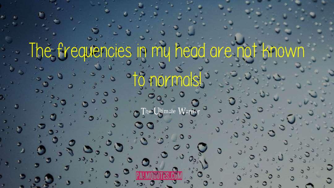 The Ultimate Warrior Quotes: The frequencies in my head