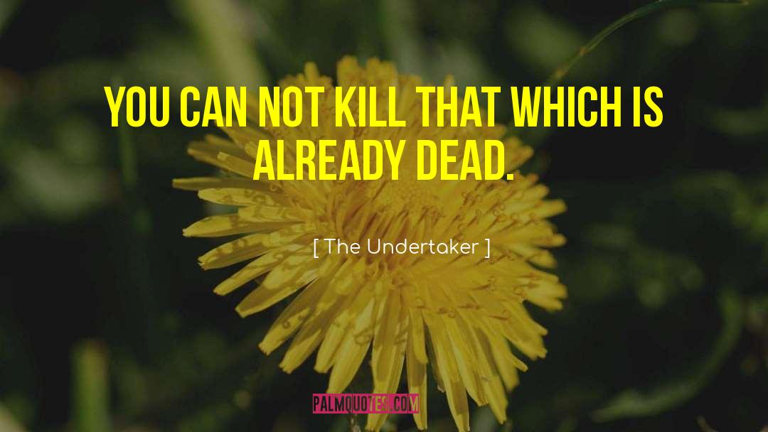The Undertaker Quotes: You can not kill that